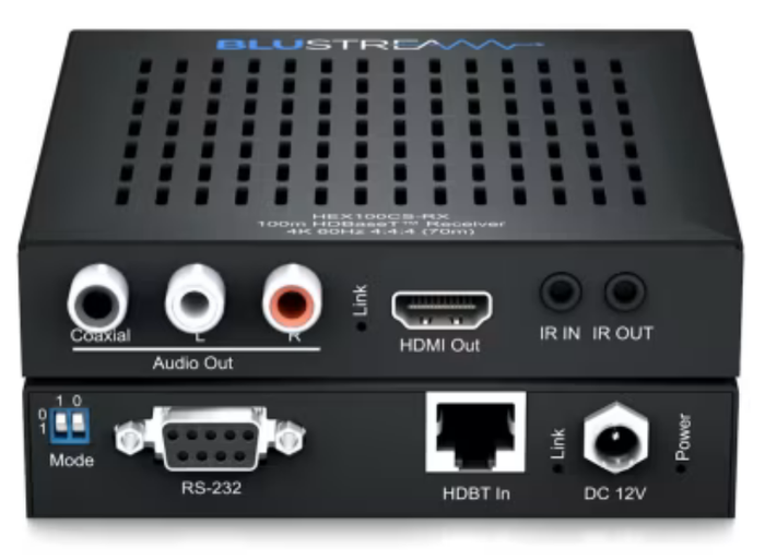BluStream 4K 60Hz 4:4:4 HDBaseT™ CSC Receiver - 100m | HEX100CS-RX AV Extender BluStream