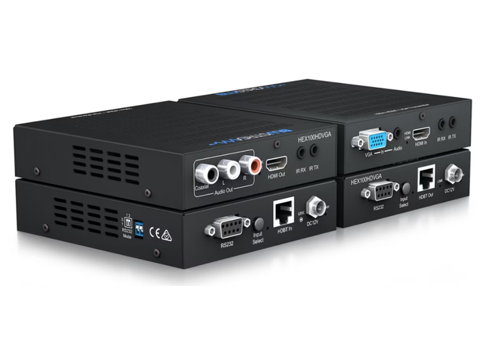 BluStream HEX100HDVGA-KIT HDBaseT™ Extender Set - 100m AV Extender BluStream