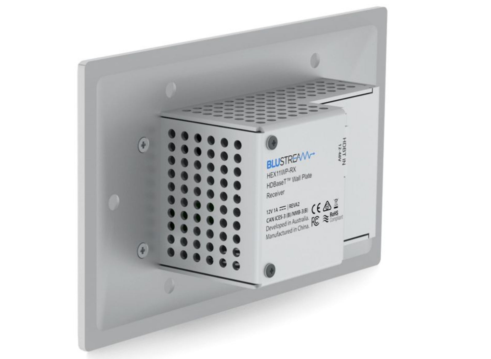BluStream HDMI Wall Plate HDBaseT™ Receiver | HEX11WP-RX AV Extender BluStream
