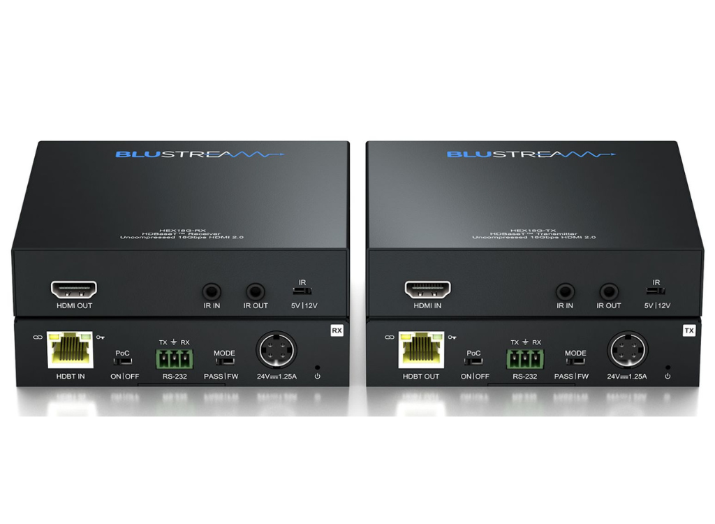 BluStream Uncompressed 18Gbps HDBaseT™ Extender Set - 100m | HEX18G-KIT AV Extender BluStream
