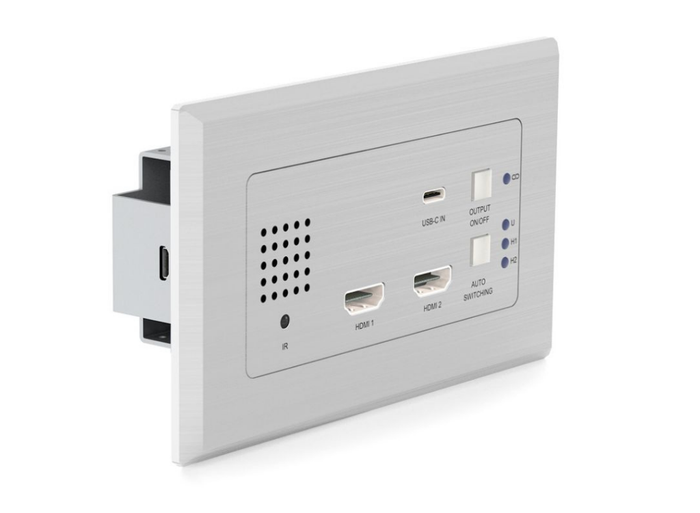 BluStream 2 x HDMI & 1 x USB-C Wall Plate HDBaseT™ Transmitter | HEX31WP-TX AV Extender BluStream