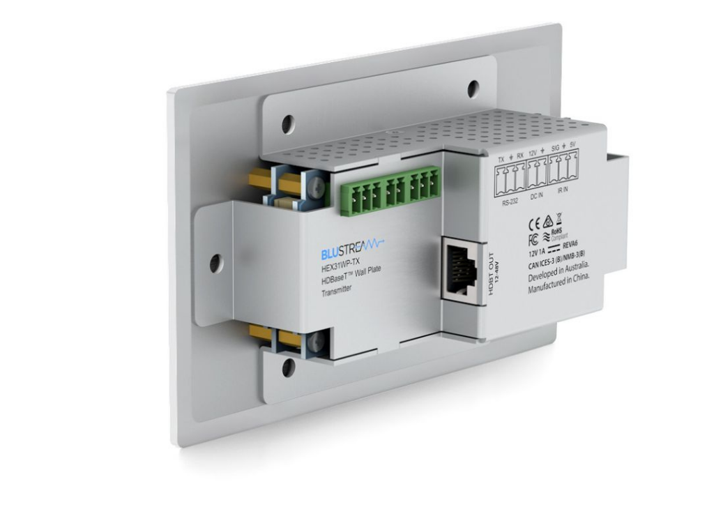 BluStream 2 x HDMI & 1 x USB-C Wall Plate HDBaseT™ Transmitter | HEX31WP-TX AV Extender BluStream