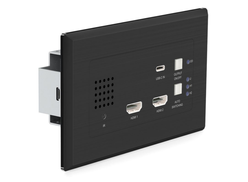 BluStream 2 x HDMI & 1 x USB-C Wall Plate HDBaseT™ Transmitter | HEX31WPB-TX BluSteam Transmitter BluStream