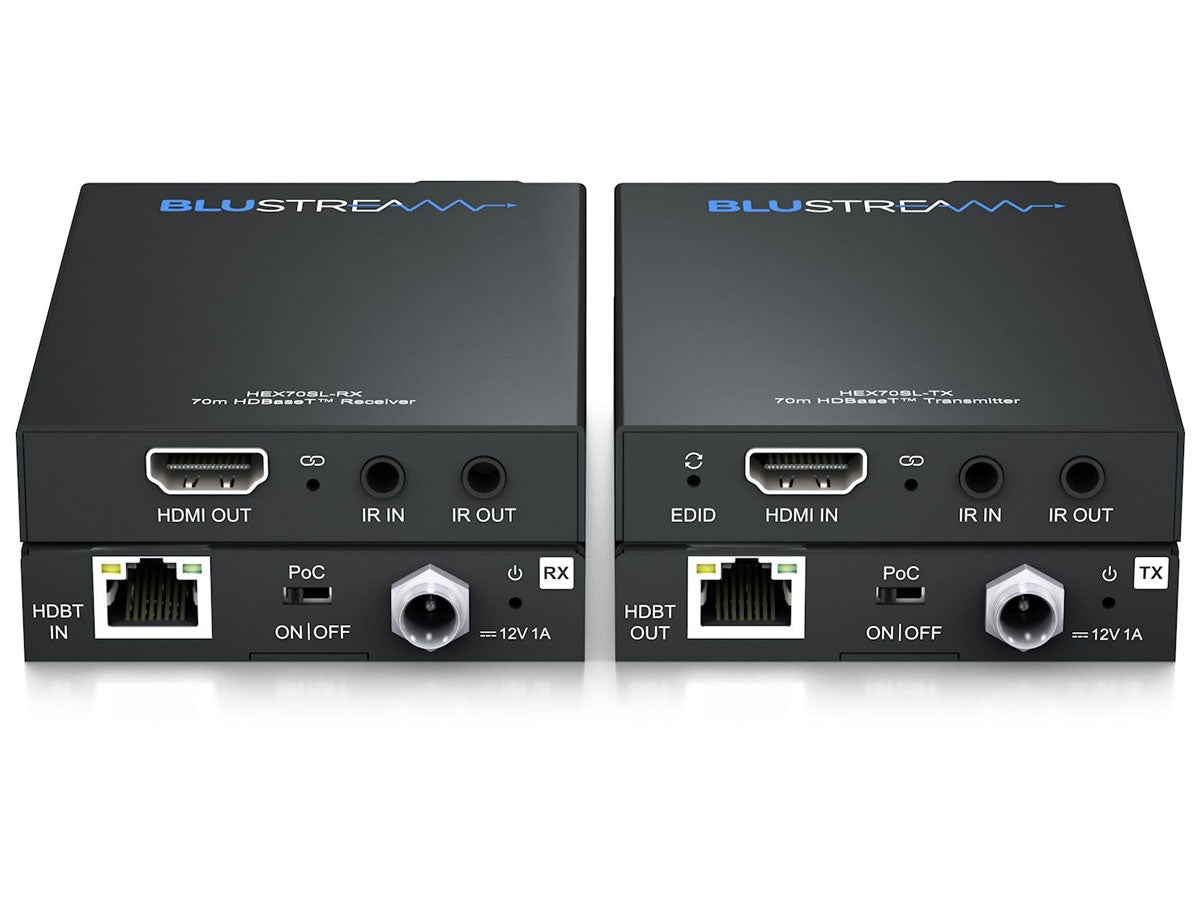 BluStream Slimline HDBaseT™ Extender Set - 70m | HEX70SL-KIT AV Extender BluStream