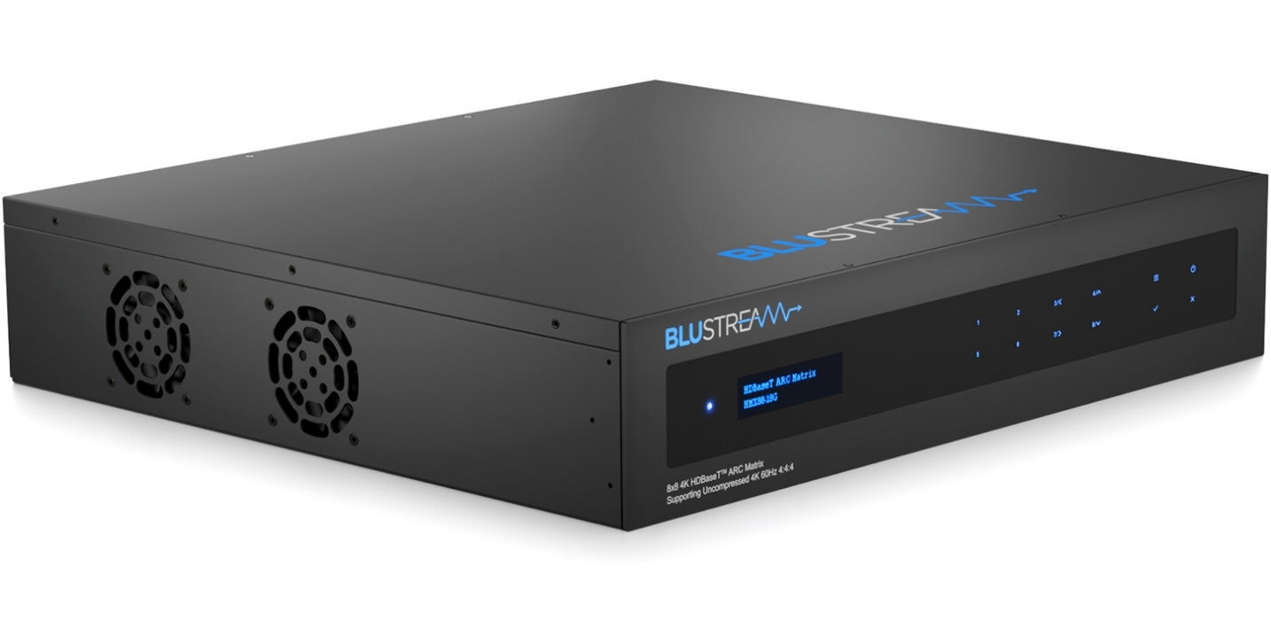 BluStream 8x8 HDBaseT™ ARC Matrix Supporting Uncompressed 4K 60Hz 4:4:4 | HMX88-18G Matrix Switcher BluStream