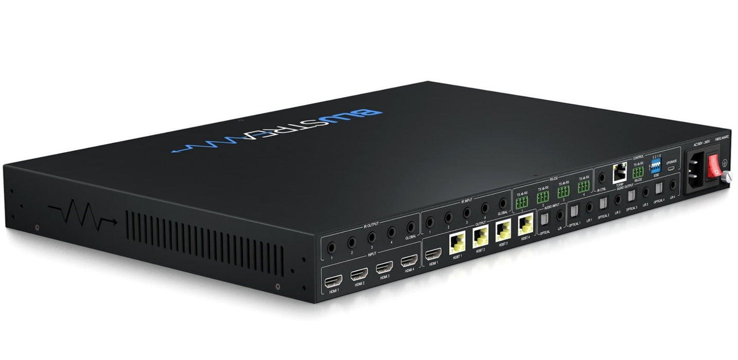 BluStream 4K 60Hz 4x4 HDBaseT™ AV Matrix Kit | HMXL44ARC-KIT