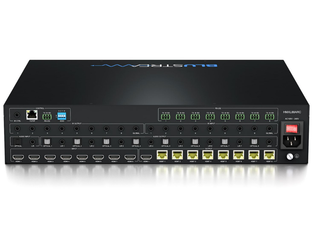 BluStream 8x8 70m HDBaseT™ CSC ARC Matrix | HMXL88ARC AV Receiver BluStream