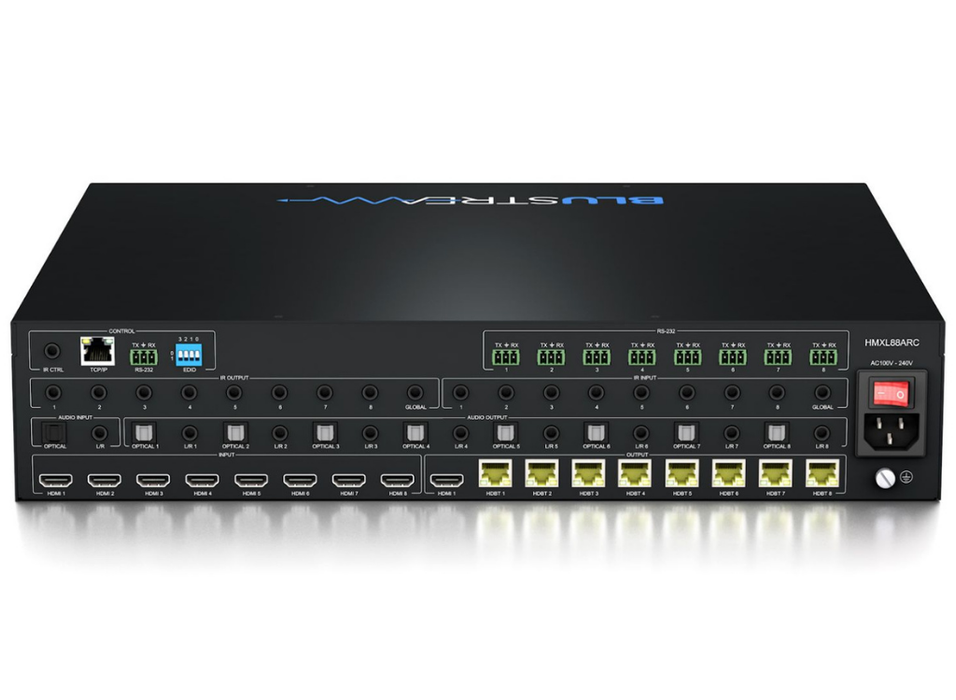 BluStream 8x8 70m HDBaseT™ CSC ARC Matrix | HMXL88ARC BluStream AV Receiver BluStream