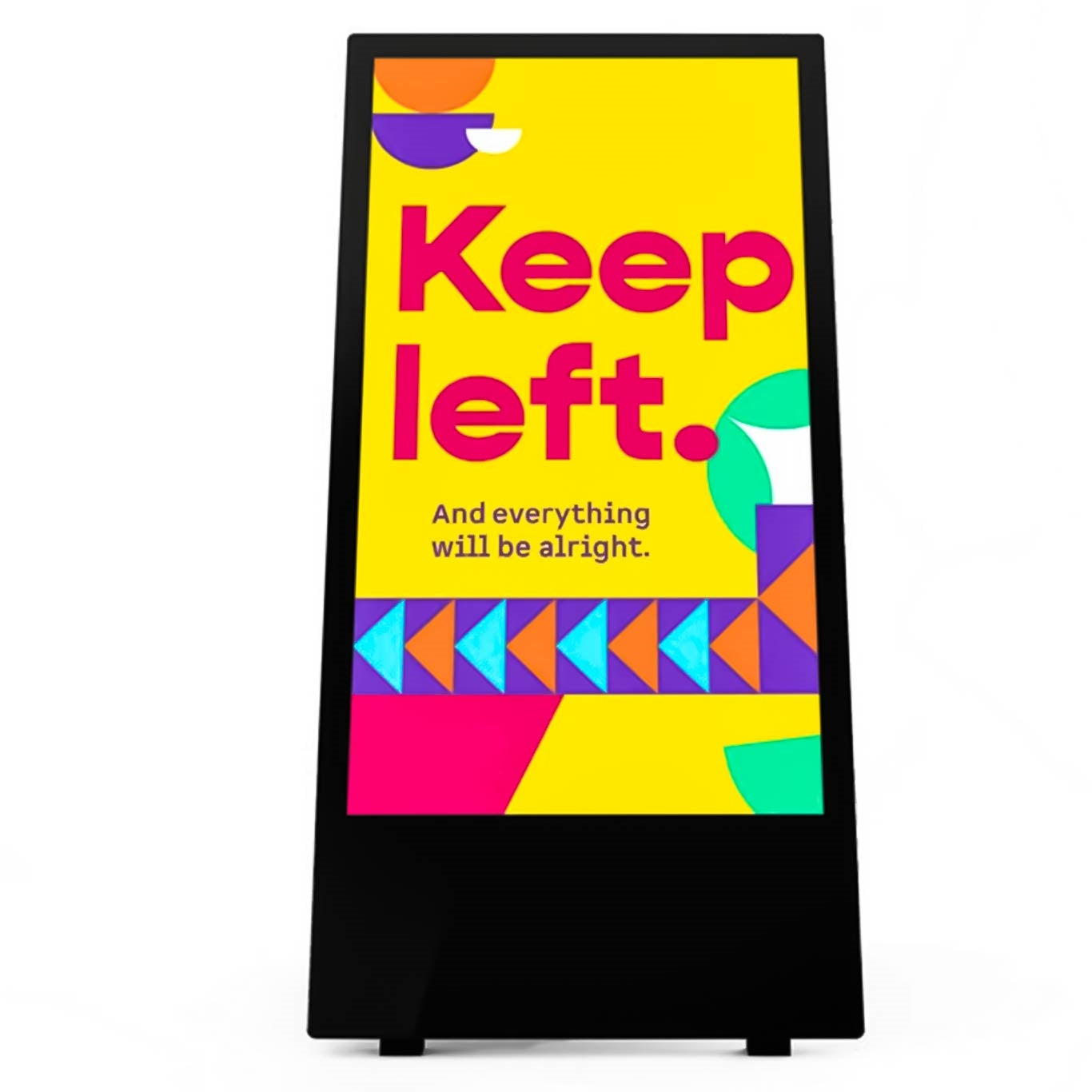 Moove SMBAB43HD8 – 43" Black Outdoor High Brightness Digital Battery A-Board | 1500 cd/m² Freestanding Digital Signage Display ScreenMoove