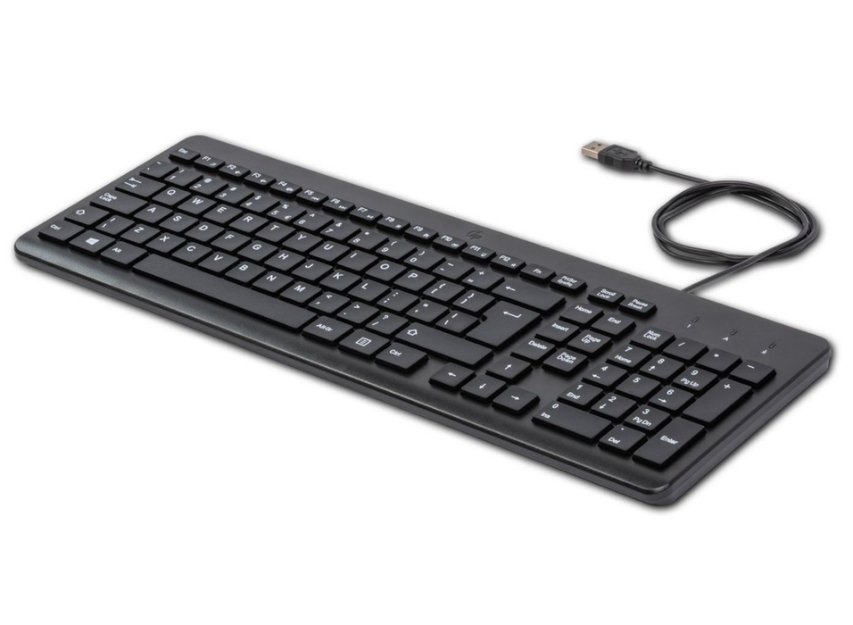 HP 150 Wired Keyboard – Full-Size Mechanical, USB-A, QWERTY Layout | 664R5AA#ABB