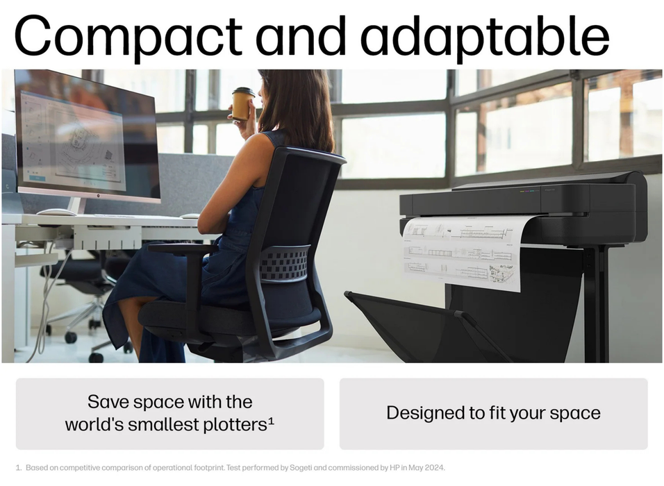 HP DesignJet T630 24" / A1 Large Format Plotter Printer | 5HB09D#B19 Large Format Printer HP