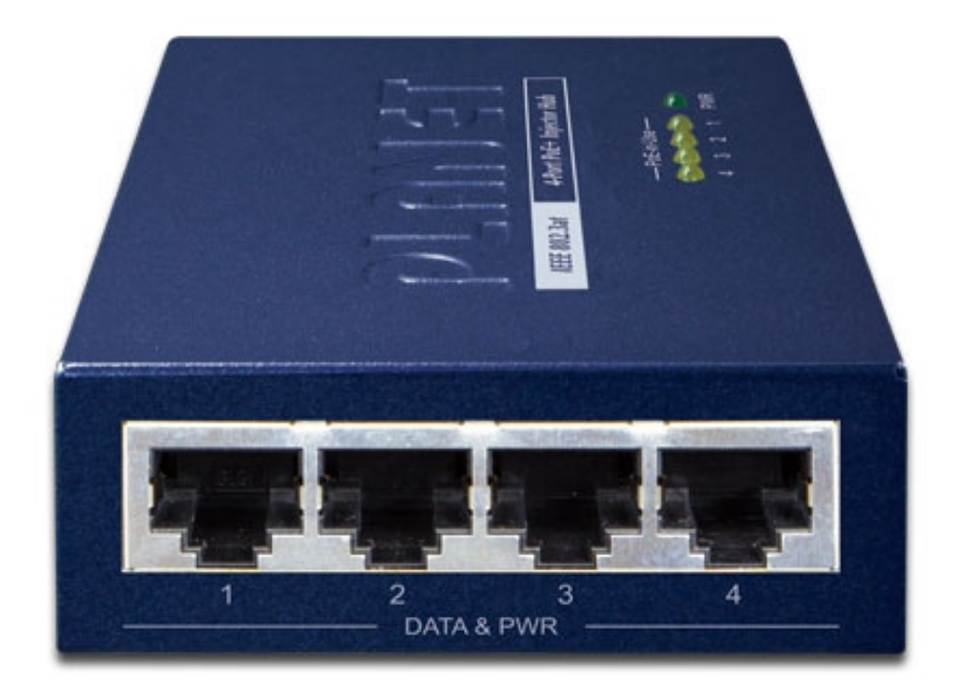 Planet 4-port Gigabit IEEE 802.3at Power over Ethernet Plus Injector Hub | HPOE-460 Planet Network Switches Planet