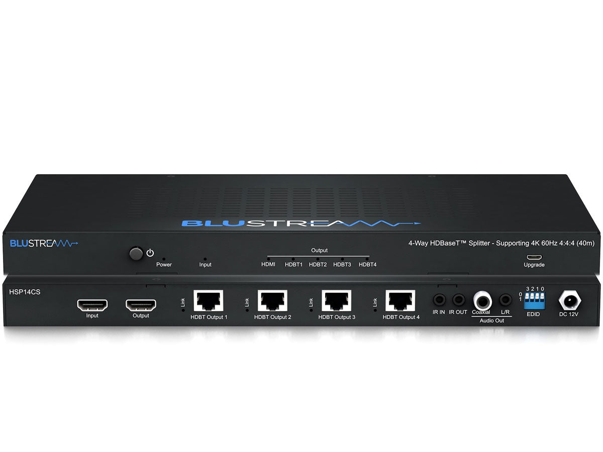 BluStream 4-Way HDBaseT CSC Splitter - 4K 60Hz 4:4:4 | HSP14CS Splitter BluStream