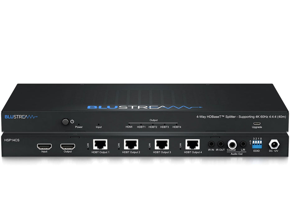 BluStream 4-Way HDBaseT CSC Splitter - 4K 60Hz 4:4:4 | HSP14CS