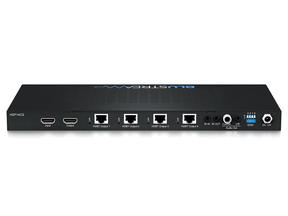 BluStream 4-Way HDBaseT CSC Splitter - 4K 60Hz 4:4:4 | HSP14CS Splitter BluStream