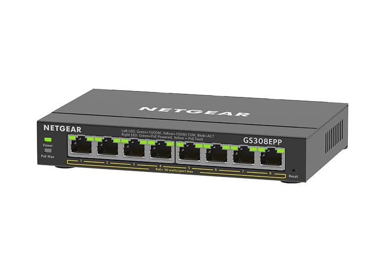 Netgear GS308EPP-100UKS 8-Port PoE+ Gigabit Ethernet Plus Switch (123W)