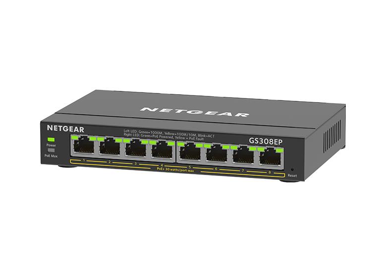 Netgear GS308EP 8-Port PoE+ Gigabit Ethernet Plus Switch Network Switch Netgear