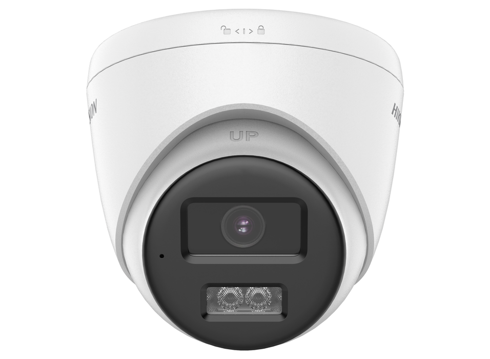 Hikvision 3K ColorVu AOC Fixed Turret Camera with Two-Way Audio 2.8mm White | DS-2CE78K0T-LTS-2.8MM-WHITE Dome TVI AHD CVI Cameras Hikvision