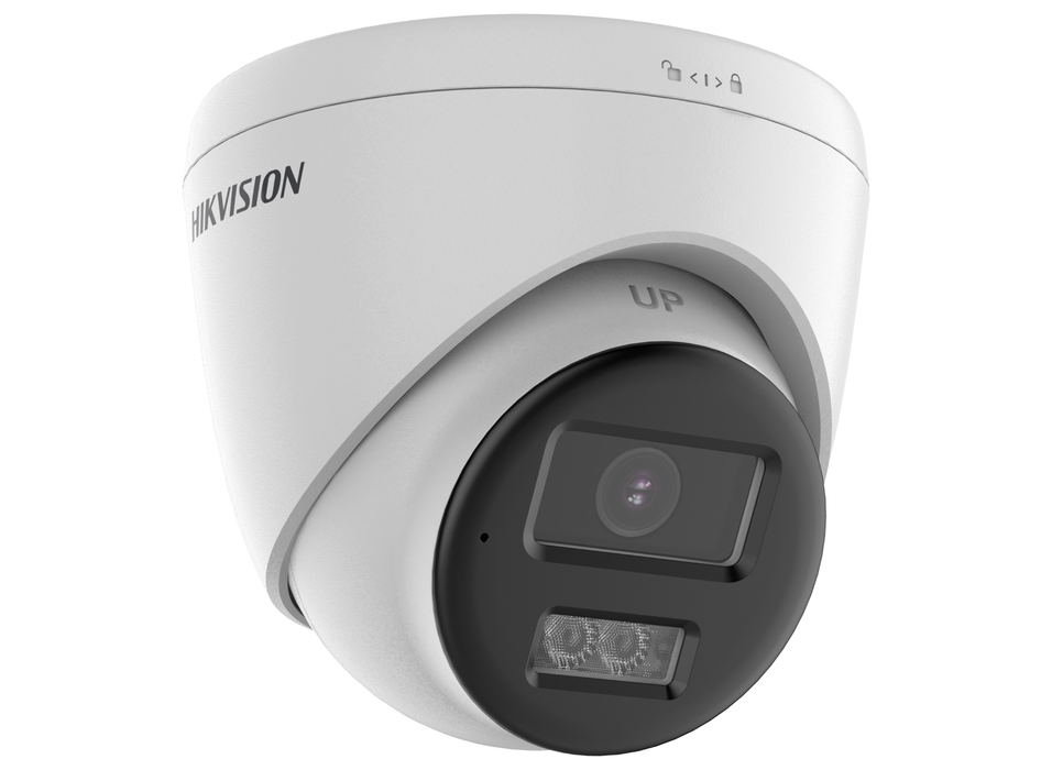 Hikvision 3K ColorVu AOC Fixed Turret Camera with Two-Way Audio 2.8mm White | DS-2CE78K0T-LTS-2.8MM-WHITE Dome TVI AHD CVI Cameras Hikvision