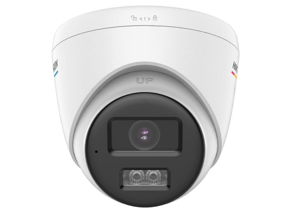Hikvision 4K ColorVu Dual-Light PoC Fixed Turret Anti-Corrosion Camera with Built-in Microphone 2.8mm White | DS-2CE72UF3T-LSYE-2.8MM-WHITE