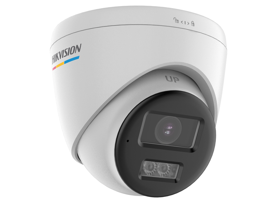 Hikvision 4K ColorVu Dual-Light PoC Fixed Turret Anti-Corrosion Camera with Built-in Microphone 2.8mm White | DS-2CE72UF3T-LSYE-2.8MM-WHITE