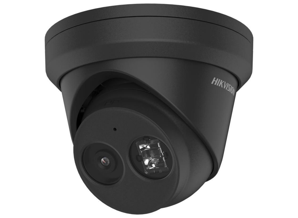 Hikvision 4MP AcuSense Fixed Turret IP Camera with Built-in Microphone, 2.8mm, Black | DS-2CD2343G2-IU-2.8MM-BLACK
