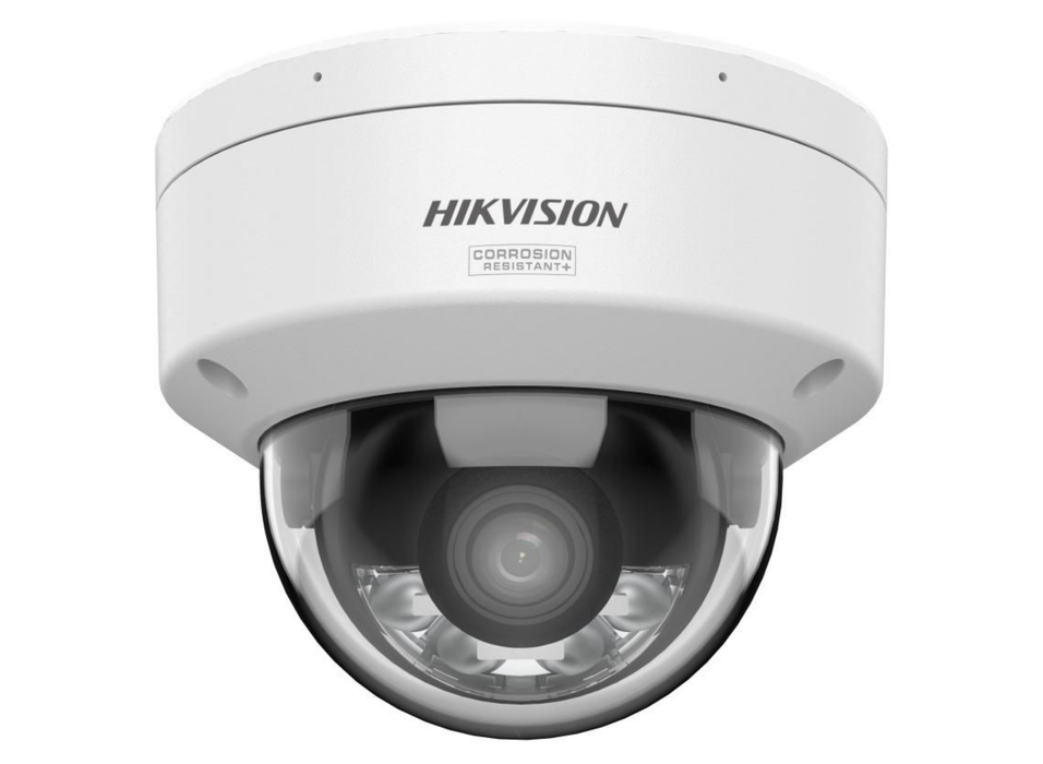 Hikvision 4MP ColorVu 3.0 Fixed Vandal-Resistant Dome IP Network Camera with 2-Way Audio & Smart Hybrid Light 2.8mm White | DS-2CD2147G3-LIS2UY-2.8MM Dome IP Cameras Hikvision