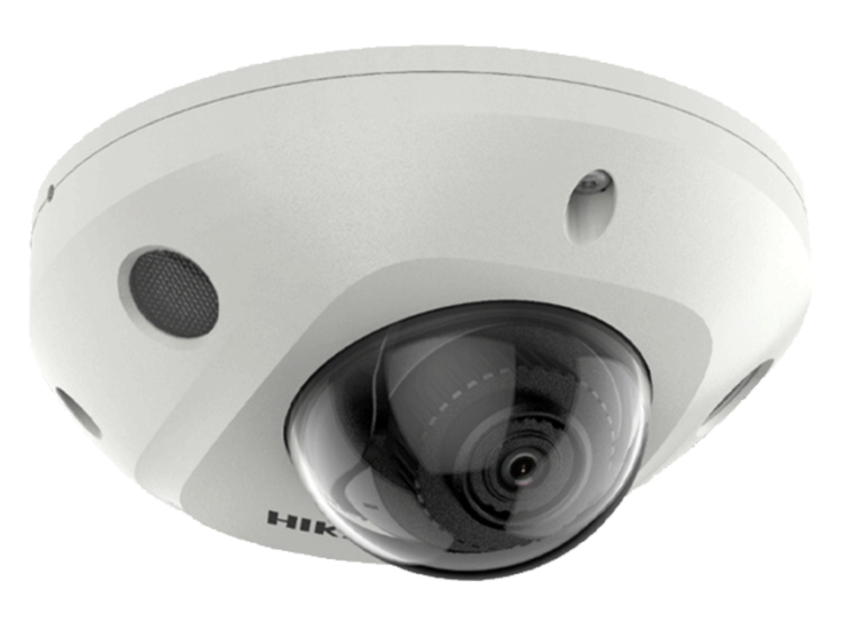 Hikvision 4MP DarkFighter AcuSense Vandal-Resistant Mini Dome IP Network Camera with Built-in Mic 2.8mm White | DS-2CD2546G2-IS2.8MM-WHITE Dome IP Cameras Hikvision