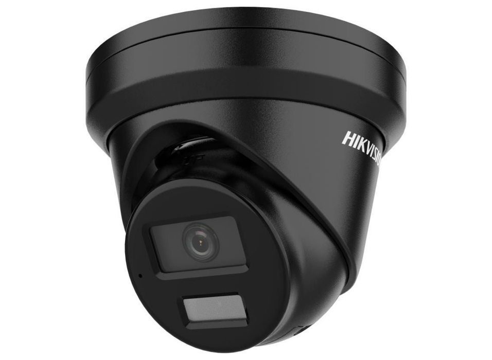 Hikvision 4MP DarkFighter Fixed Turret IP Network Camera with Built-in Mic 2.8mm Black | DS-2CD2346G2H-IU-2.8MM-BLACK Dome IP Cameras Hikvision