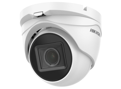 Hikvision 5MP PoC Fixed Turret Camera with Motorized Varifocal Lens 2.7–13.5mm White | DS-2CE79H0T-IT3ZE-2.7mm-13.5mm Dome TVI AHD CVI Cameras Hikvision