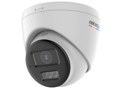 Hikvision 8MP ColorVu Fixed Turret Dome Camera Built-in Mic Smart Hybrid Light 2.8mm White | DS-2CE72UF3T-LS-2.8M-WHITE Dome TVI AHD CVI Cameras Hikvision