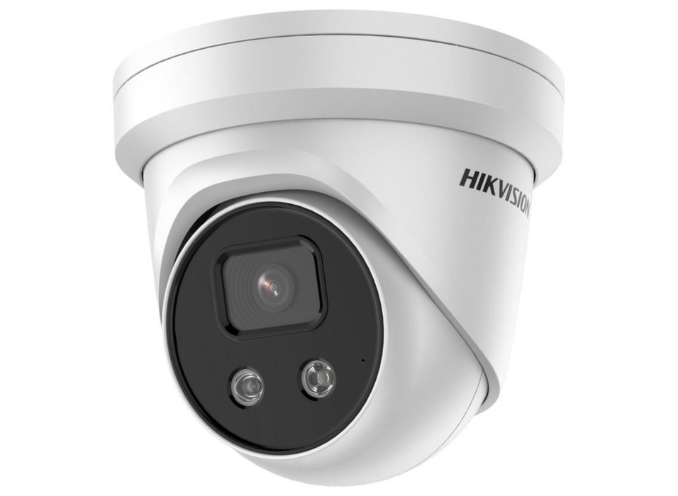 Hikvision 8MP DarkFighter AcuSense Fixed Turret IP Network Camera with Built-In Mic 2.8mm White | DS-2CD2386G2-IU-2.8MM-WHITE Dome IP Cameras Hikvision