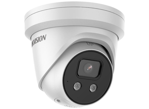Hikvision 8MP DarkFighter AcuSense Turret IP Camera with Strobe Light & Two-Way Audio 2.8mm White | DS-2CD2386G2-ISU-SL-2.8MM-WHITE Dome IP Cameras Hikvision