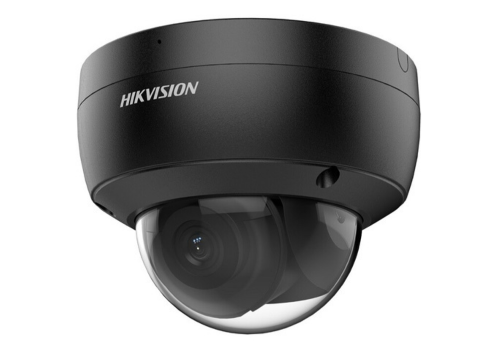 Hikvision 8MP DarkFighter AcuSense Vandal-Resistant Dome IP Network Camera with Built-In Mic 2.8mm Black | DS-2CD2186G2-ISU-2.8MM-BLACK Dome IP Cameras Hikvision