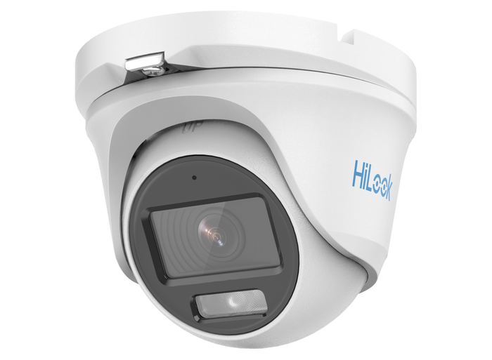 Hikvision HiLook 2MP Outdoor ColorVu AOC Dome Camera with Built-in Mic 2.8mm White | THC-T129-MS-2.8MM-WHITE Dome TVI AHD CVI Cameras HiLook