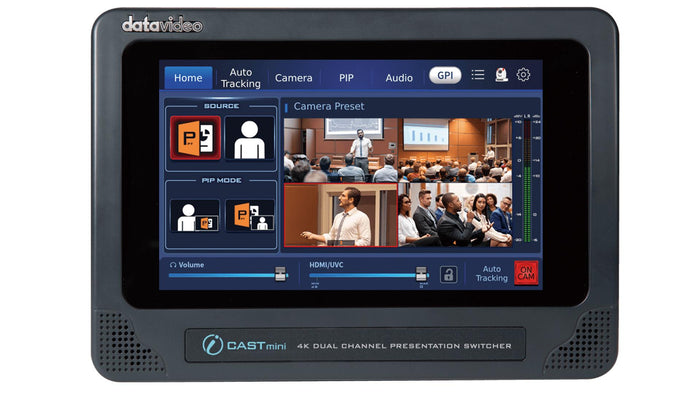 DataVideo 4K Dual Channel Presentation Switcher | ICAST-MINI Video Switch DataVideo