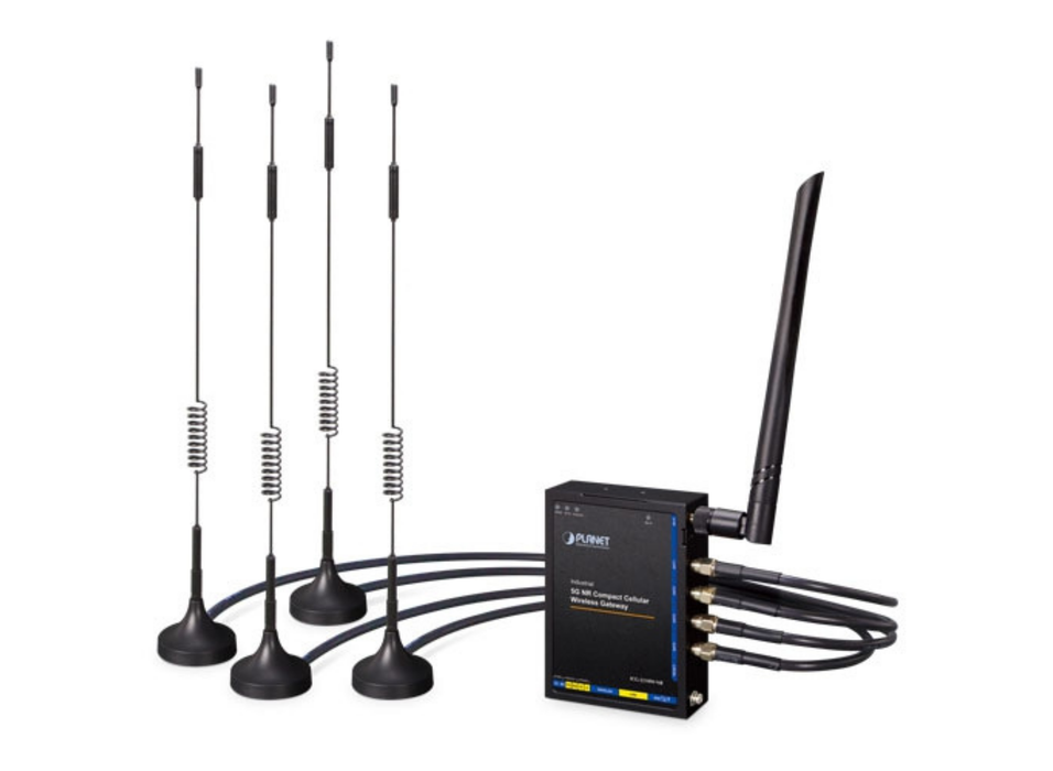 Planet Industrial 5G NR Compact Cellular Wireless Gateway with 2-Port 10/100/1000T | ICG-2210W-NR-EU Gateways/Controllers Planet