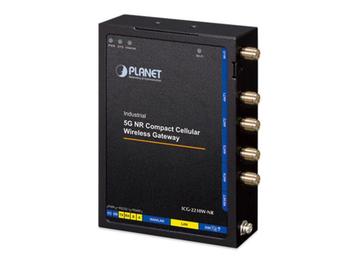 Planet Industrial 5G NR Compact Cellular Wireless Gateway with 2-Port 10/100/1000T | ICG-2210W-NR-EU Gateways/Controllers Planet