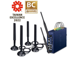 Planet Industrial 5G NR Cellular Wireless Gateway with 5-Port 10/100/1000T