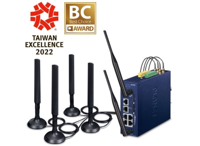 Planet Industrial 5G NR Cellular Wireless Gateway with 5-Port 10/100/1000T Gateway Planet