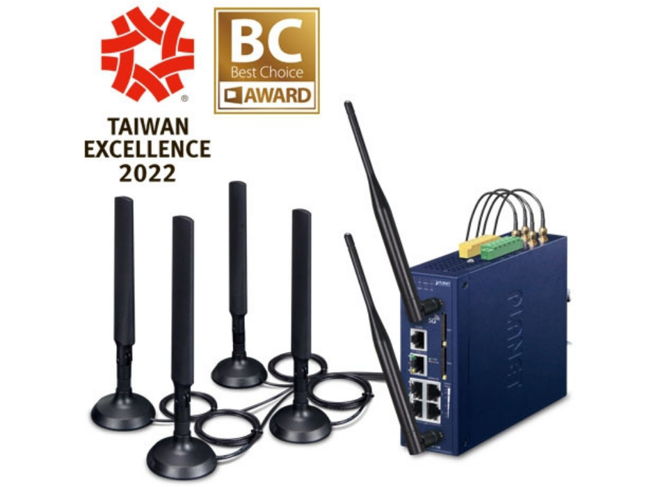 Planet Industrial 5G NR Cellular Wireless Gateway with 5-Port 10/100/1000T Planet Gateways/Controllers Planet