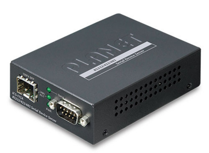 Planet RS232/RS422/RS485 Serial Device Server with 1-Port 100BASE-FX SFP | ICS-115A Gateway Planet