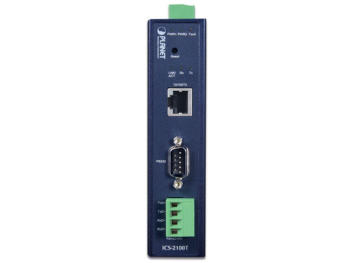 Planet Industrial 1-Port RS232/RS422/RS485 Serial Device Server | ICS-2100T Planet Serial Servers Planet