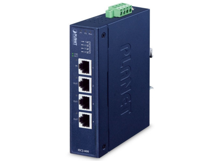 Planet Industrial 4-Port EtherCAT Junction Slave | IECJ-400 Adapter / Converter Planet