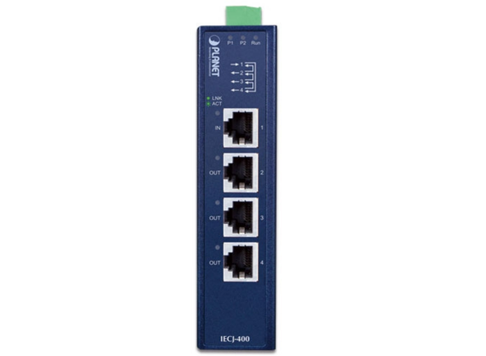 Planet Industrial 4-Port EtherCAT Junction Slave | IECJ-400 Adapter / Converter Planet