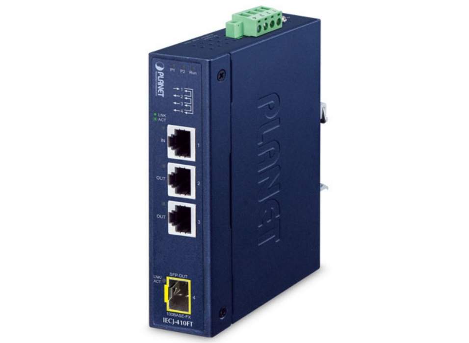 Planet Industrial 3-Port RJ45 + 1-Port SFP EtherCAT Junction Slave | IECJ-410FT Planet Network Media Converters Planet
