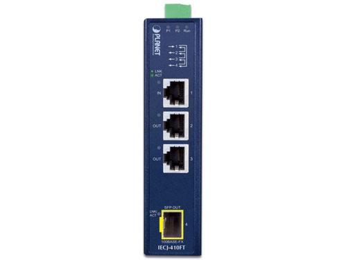 Planet Industrial 3-Port RJ45 + 1-Port SFP EtherCAT Junction Slave | IECJ-410FT Planet Network Media Converters Planet