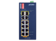 Planet Industrial 8-Port 10/100TX 802.3at PoE + 2-Port Gigabit TP/SFP Combo Ethernet Switch | IFGS-1022HPT Network Switch Planet