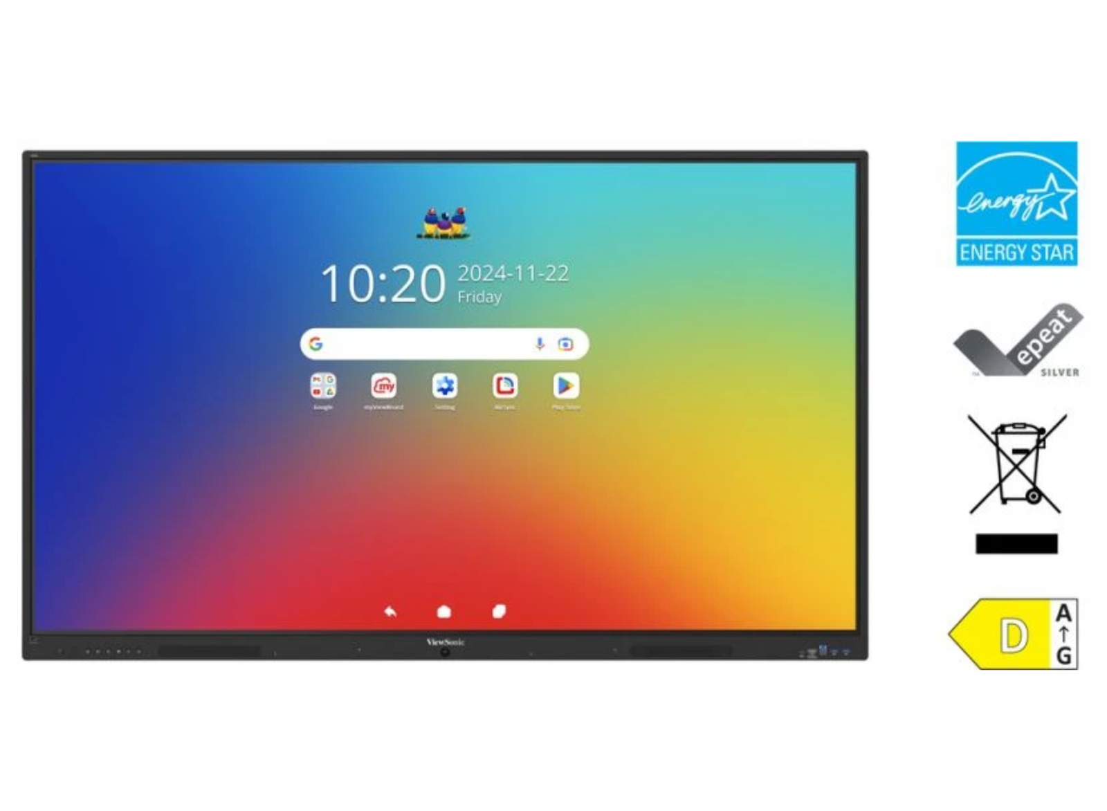 ViewSonic ViewBoard IFP6535-1-1C EDLA-Certified 65" 4K UHD Interactive Display Interactive Touchscreen Display ViewSonic