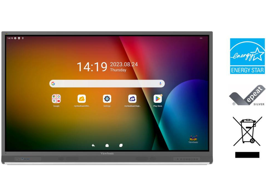 ViewSonic ViewBoard IFP6552-2F 65" Enterprise Device Licensing Agreement (EDLA) Certified 4K Interactive Display Interactive Touchscreen Display ViewSonic